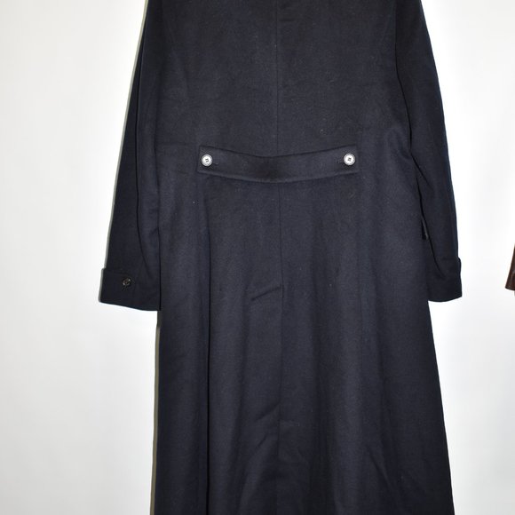 $450 LAUREN RALPH LAUREN Wool Blend Reefer LONG MAXI Coat REGAL NAVY - Picture 6 of 7